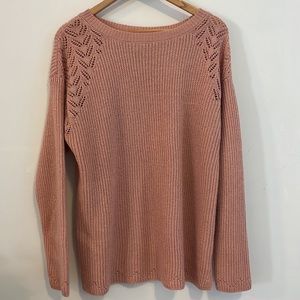 🌷St John Bay sweater rose gold stripes fiber color